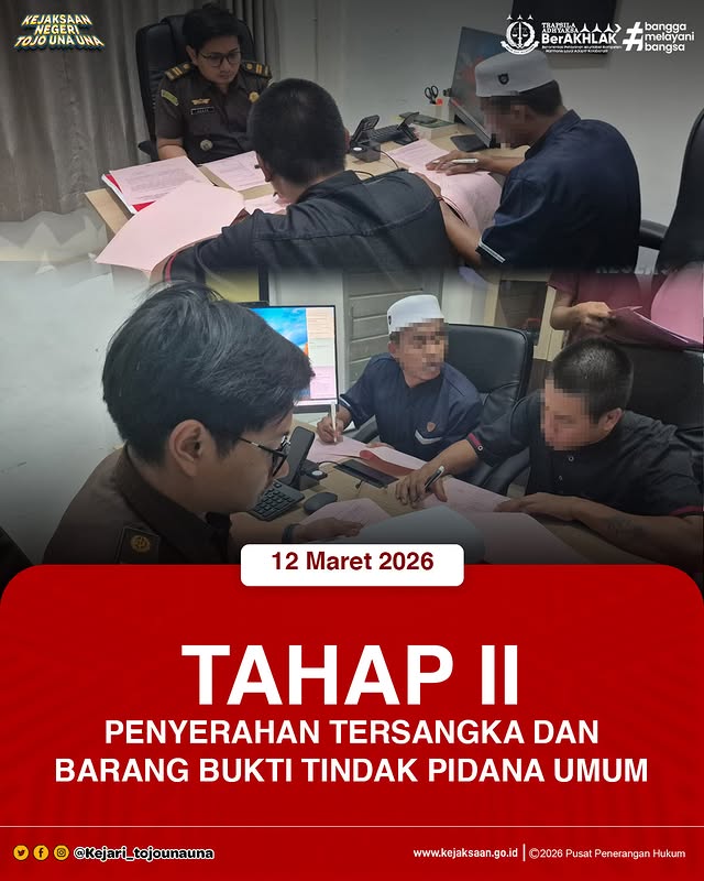 TAHAP II Penyerahan Tersangka dan Barang Bukti Tindak Pidana Umum