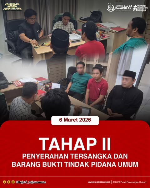 TAHAP II Penyerahan Tersangka dan Barang Bukti Tindak Pidana Umum