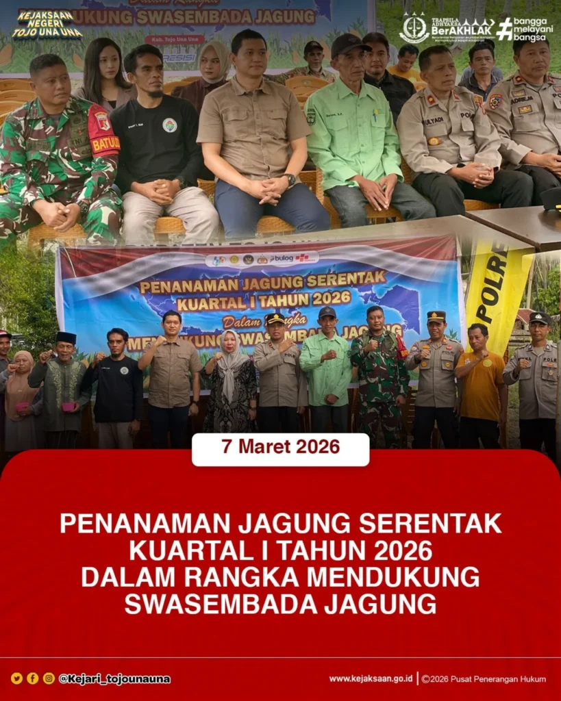 Penanaman Jagung Serentak Kuartal I Tahun 2026 Dalam Rangka Mendukung Swasembada Jagung