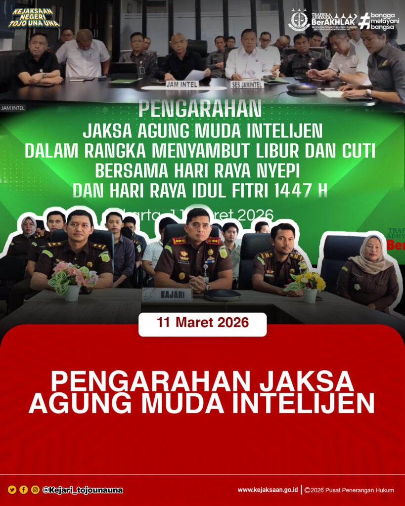 Pengarahan Jaksa Agung Muda Intelijen